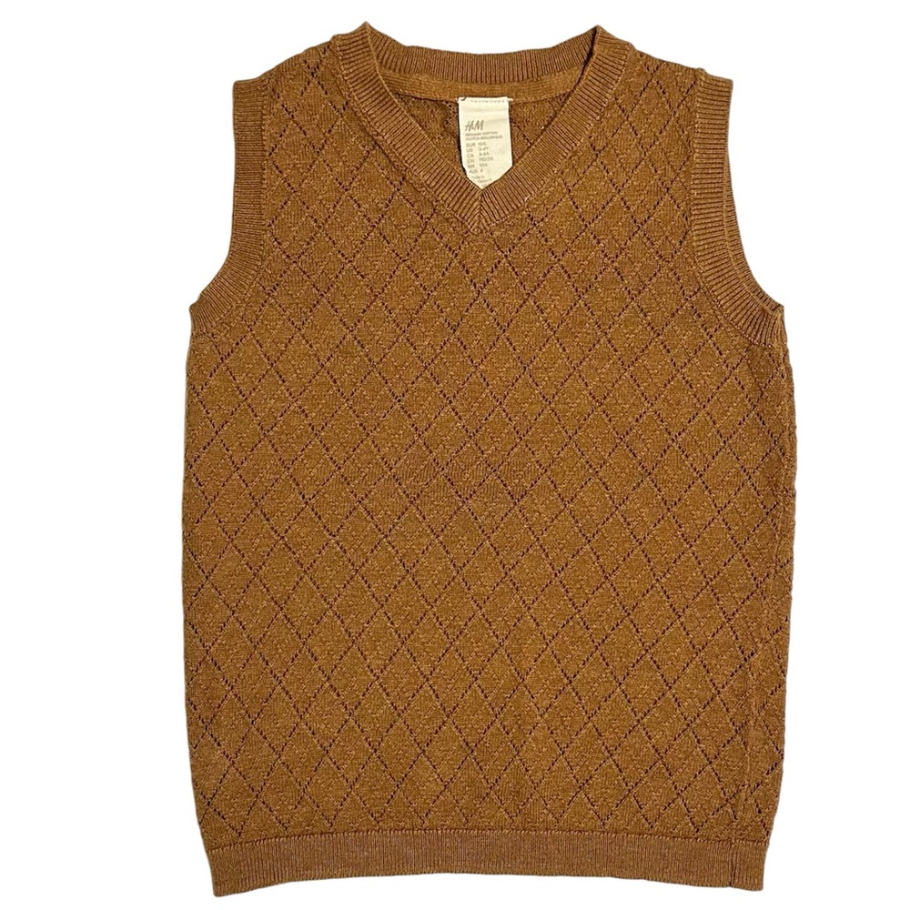 Organic Cotton Boys Knit Sweater Vest